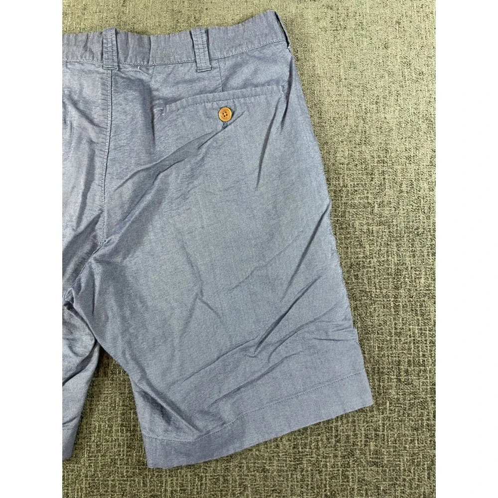 J.Crew Gramercy Mens Blue Micro Pattern Flat Front Shorts Size 32w 9 Inch Inseam